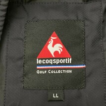 【1円】LECOQ GOLF ルコックゴルフ 中綿 ハーフジップ 半袖ブルゾン ブラック系 LL [240101122204] メンズ_画像3