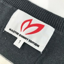 【1円】MASTER BUNNY EDITION マスターバニーエディション Vネック ニットセーター ボーダー柄 ネイビー系 1 [240101137421]_画像3