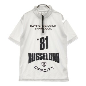 RUSSELUNO ラッセルノ ハーフジップ 半袖Tシャツ ルチャ ホワイト系 0 [240101024529] ゴルフウェア レディース