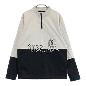 SY32 BY SWEET YEARS スウィートイヤーズ 2022年モデル 裏微起毛 ハーフジップ ブルゾン グレー系 M [240101154440] ゴルフウェア メンズ