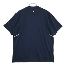 CALLAWAY キャロウェイ 2023年モデル モックネック半袖Tシャツ ネイビー系 3L [240101156544] ゴルフウェア メンズ_画像2
