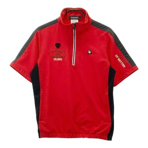LECOQ GOLF Le Coq Golf половина Zip короткий рукав блузон оттенок красного M [240101157201] Golf одежда мужской 