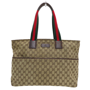 GUCCI グッチ 155524 002053 トートバッグ シェリーライン GG柄 ブラウン系 [240101152228]