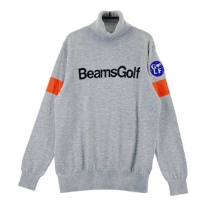 BEAMS GOLF ビームスゴルフ タートルネック ウール混 ニットセーター グレー系 L [240101158663] ゴルフウェア レディース