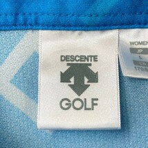 DESCENTE GOLF デサントゴルフ ノースリーブ ポロ ワンピース 総柄 ブルー系 L [240101154332] ゴルフウェア レディース_画像4