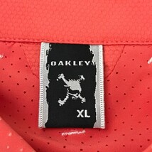 OAKLEY オークリー 半袖シャツ メッシュ スカル刺繍 ピンク系 XL [240101093989] ゴルフウェア メンズ_画像3