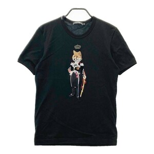 DOLCE & GABBANA ドルチェ アンド ガッバーナ FOX Tシャツ ブラック系 46 [240003000783] メンズ