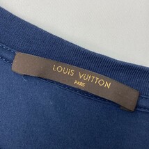 LOUIS VUITTON ルイ ヴィトン RM141M H5JR07 JEZ クルーネック半袖Tシャツ 迷彩柄 カモフラ ロゴ ネイビー系 M [240001990997] メンズ_画像3