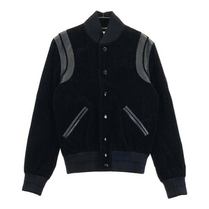 SAINT LAURENT PARIS サンローランパリ UP73 2017 00537 テディジャケット コーデュロイ レザー切替 ブラック系 F36 [240101141846]