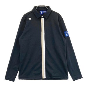 DESCENTE GOLF デサントゴルフ 長袖ポロシャツ ブラック系 L [240101158503] ゴルフウェア メンズ