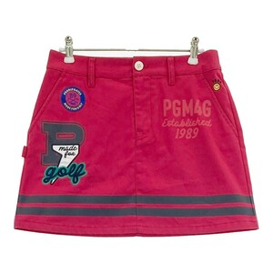 PEARLY GATES パーリーゲイツ 30周年モデル ストレッチスカート ニコちゃん刺繍 レッド系 0 [240101160126] ゴルフウェア レディース