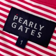 PEARLY GATES パーリーゲイツ ハーフジップ ノースリーブポロシャツ ボーダー柄 ピンク系 1 [240101138481] ゴルフウェア レディース_画像4