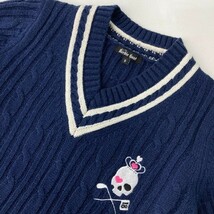 【1円】BIRDIE HUNT バーディーハント ウール混 ニット セーター ネイビー系 S [240101071684] レディース_画像3