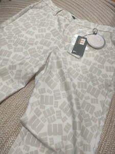 新品 定価16500 マンシング 360° ストレッチ パンツ w85 撥水 メンズ MunsingWear スラックス エンボイ ホワイト グレー