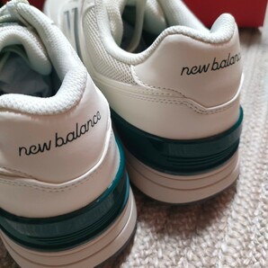 新品 未使用 New Balance ゴルフシューズ UGS574 W3 26.5cm ホワイト グリーン 白緑 ニューバランス 574 固定式ゴムスパイク メンズ ゴルフの画像5