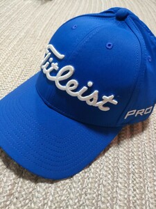 新品 未使用 Titleist タイトリスト キャップ ブルー 青 ストレッチ 紫外線カット 抗菌 吸水速乾 帽子 メンズ ゴルフウェア