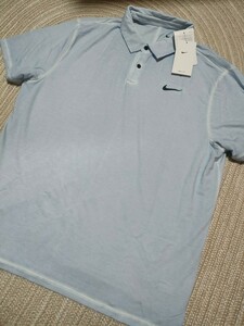 新品 定価9130 NIKE 半袖 ポロシャツ 2XL ブルー系 DRI-FIT 吸汗 ストレッチ シャツ メンズ ナイキ ゴルフ GOLF