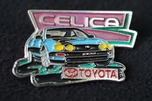 〇 TOYOTA セリカGT 欧州発売記念 ピンバッジ W40mm WRC CELICA GT-FOUR SS-II SS-III T200 ST20 ST205 Motor Sport Rcitys Limited1