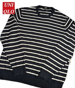 UNIQLO ユニクロ ボーダーニット(XL)