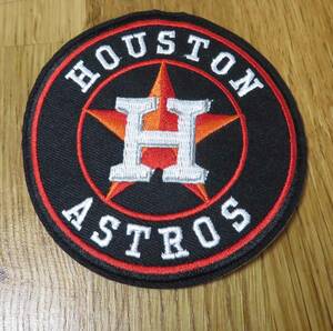 黒橙円▽新品MLB ヒューストン・アストロズHouston Astrosワッペン