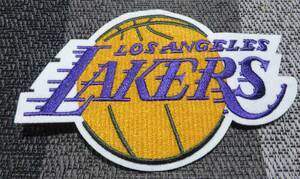 黄紫LR■激渋NBA ロサンゼルス・レイカーズ Los Angeles Lakers 刺繍ワッペン◆LA　バスケットボール◎アメリカ スポーツ■衣類・洋服DIY■