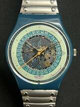 0001-0243 1円出品 時計 腕時計 swatch swiss スウォッチ AG 1992 スケルトン AG 1991 クォーツ 不動品 稼動未確認 おまとめ 2点_画像10