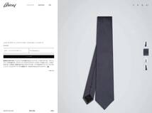 ■ 新品 Brioni ブリオーニ 定価 3万3,000円 永久定番 ダークネイビー シルク タイ ネクタイ スーツ マリネッラ kiton アットリーニ 44 46_画像8