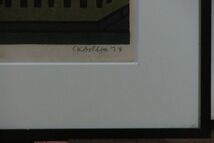 「穂高　真作」　クリフトン・カーフ　「ANEYAKOJI-　KyoTo」　限定木版画　6号 スクエアー　1974年_画像9