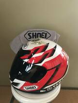 SHOEI　 ショウエイ　ヘルメット　赤/白　フルフェイス　Mサイズ　YAMAHA　ヤマハ　コラボ品　MFJ公認　ヘルメット袋　付き_画像3