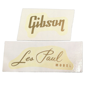 ゴールドのGibsonロゴとLes Paul MODEL 水貼りデカールセットの画像1