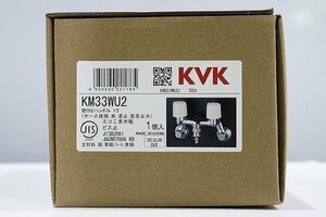 【質Banana】未使用品 KVK KM33WU2 壁付2ハンドル エコこま水栓 製造年月23.12 洗濯機用 混合水栓 現品限りC♪