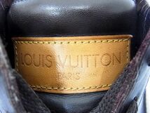 ◇LOUIS VUITTON レザースニーカー メンズシューズ 本革 BA1020 ルイヴィトン サイズ7 ダークブラウン イタリア製 人気モデル_画像7