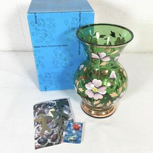 BIHEMIA GLASS COLLECTION ボヘミアグラス 花瓶 カリグラス ハンドペイント ボヘミアクリスタル ガラス工芸