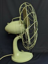 【杉】昭和レトロ HITACHI 日立 扇風機 A.C. DESK FAN M-6042□ アンティーク卓上扇風機 当時物 ファンカバー径約44cm ジャンク_画像9