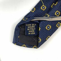 ブルックスブラザーズ ブランドネクタイ 総柄 小紋柄 シルク イタリア生地 USA製 メンズ ネイビー Brooks Brothers_画像5