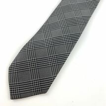 バーバリーブラックレーベル ブランドネクタイ ナロータイ チェック柄 シルク 日本製 メンズ ブラック BURBERRY BLACK LABEL_画像2