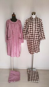 即決１２９０円★授乳口付きマタニティパジャマ上下２セット　ズボン付きマタニティー服　中古used出産準備 長袖秋春服