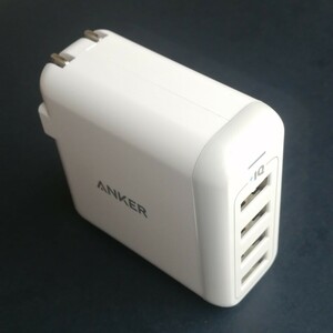 ★Anker PowerPort 4　4個口　急速充電器 折畳式プラグ搭載　程度上