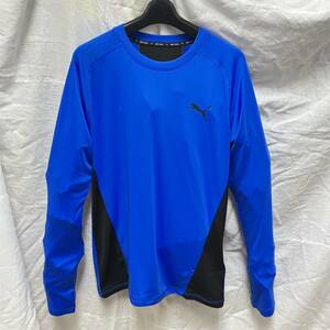 新品未使用品 ★プーマ PUMA★メンズ Mサイズ 『TRAIN ALL DAY LS Tシャツ』長袖Tシャツ 青ブルー 522991/46