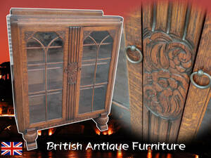 PPZ3547671 1930年代(英国アンティーク) British Antique Furniture Book Caseらくらく家財便