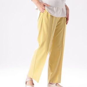 niko and ニコアンド きちんとイージーストレートパンツ M イエロー