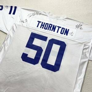 NFL スーパーボウル 2006 コルツ優勝記念 Colts 選手4人直筆サイン入り Super Bowl XLI ユニフォーム ジャージ 50番 thornton ソーントン