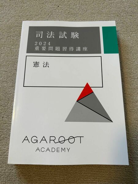 最新 アガルート 2024 重要問題習得講座 憲法 司法試験 予備試験 法科大学院 法学部 ロースクール 未裁断 agaroot