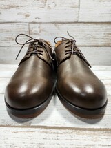 未使用 PADRONE/パドローネ プレーントゥ ブラウン 40 25.5cm 革靴 本革 ドレスシューズ 紳士靴 レザー_画像5