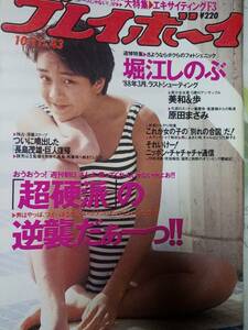 週刊プレイボーイ 1988年10月11日号 (No.43)西田ひかる(表紙)追悼・堀江しのぶ16p谷藤順子2p川越美和4p北原歩4p原田まさみ4p美穂由紀3p