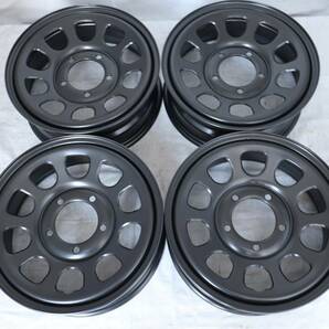 新品 デイトナ 16-5.5J＋22 5-139.7 セミグロスブラック ホイール4本SET ジムニー JA12W JA22W JB23W JB64W アウトレット特価(W2432)の画像1