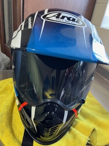 アライ(Arai) バイクヘルメット オフロード TOUR CROSS3 DETOUR BLUE 57-58cm