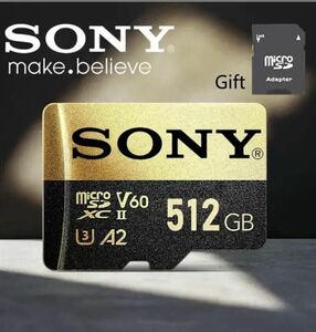 新品未使用 マイクロSDカード 512GB SONY microSD card アダプター付き