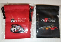 ★非売品 GAZOORacing 巾着 ポーチ ノベルティ 赤2黒1★_画像5