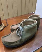 お洒落 大人感 90’S◆ クラークス Clarks ワラビー 靴 ブーツ 35405◆ スウェード サンドベージュ サイズ/8 26センチ _画像2